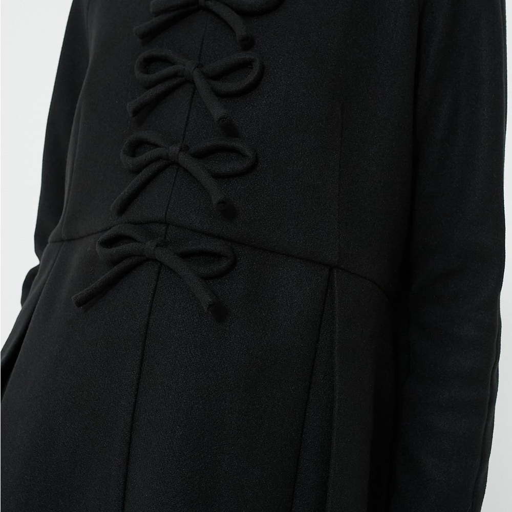 NWT Tuckernuck Black Blair Bow Coat Dress Sz XS - Picture 4 of 11